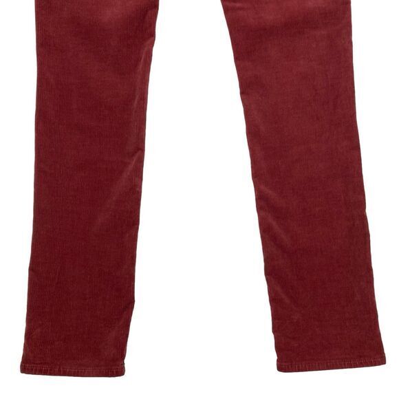 AG Adrian Goldschmied Jeans Women 27R Red Corduroy The Stevie Slim Straight Pant - Picture 6 of 14